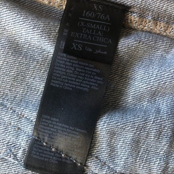 NWOT All Saints Serene Vintage Wash Patchwork Jean Jacket Size XS - Picture 12 of 13